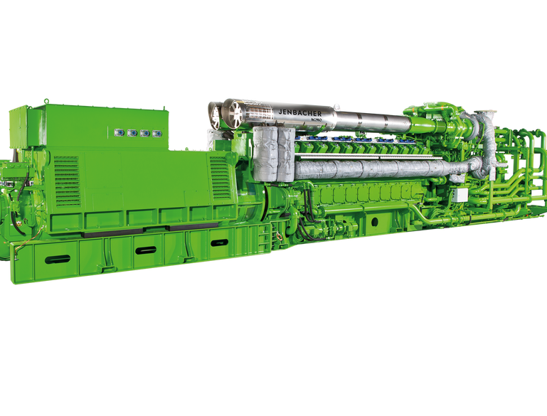 Газовый генератор (ГПУ) с двигателем Jenbacher 2000 кВт в открытая