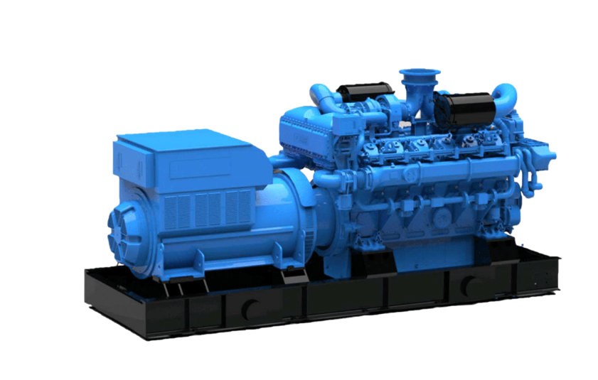 Газовый генератор (ГПУ) с двигателем Yuchai 1000 кВт в открытая