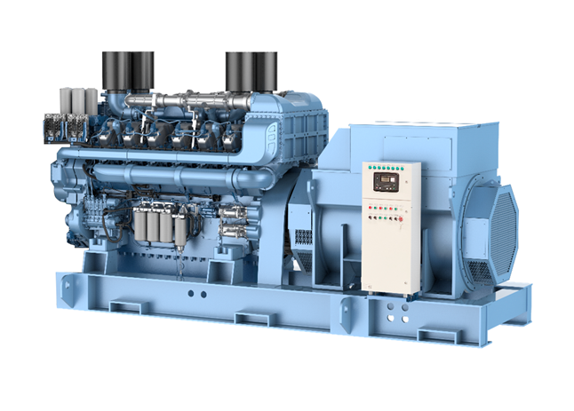Газовый генератор (ГПУ) с двигателем Baudouin 1400 кВт в открытая