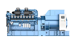 Газовый генератор (ГПУ) с двигателем Weichai 1000 кВт в открытая