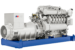 Газовый генератор (ГПУ) с двигателем MTU 1250 кВт в открытая