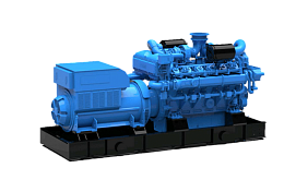 Газовый генератор (ГПУ) с двигателем Yuchai 800 кВт в открытая