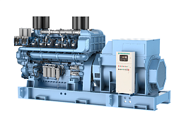 Газовый генератор (ГПУ) с двигателем Baudouin 1400 кВт в открытая